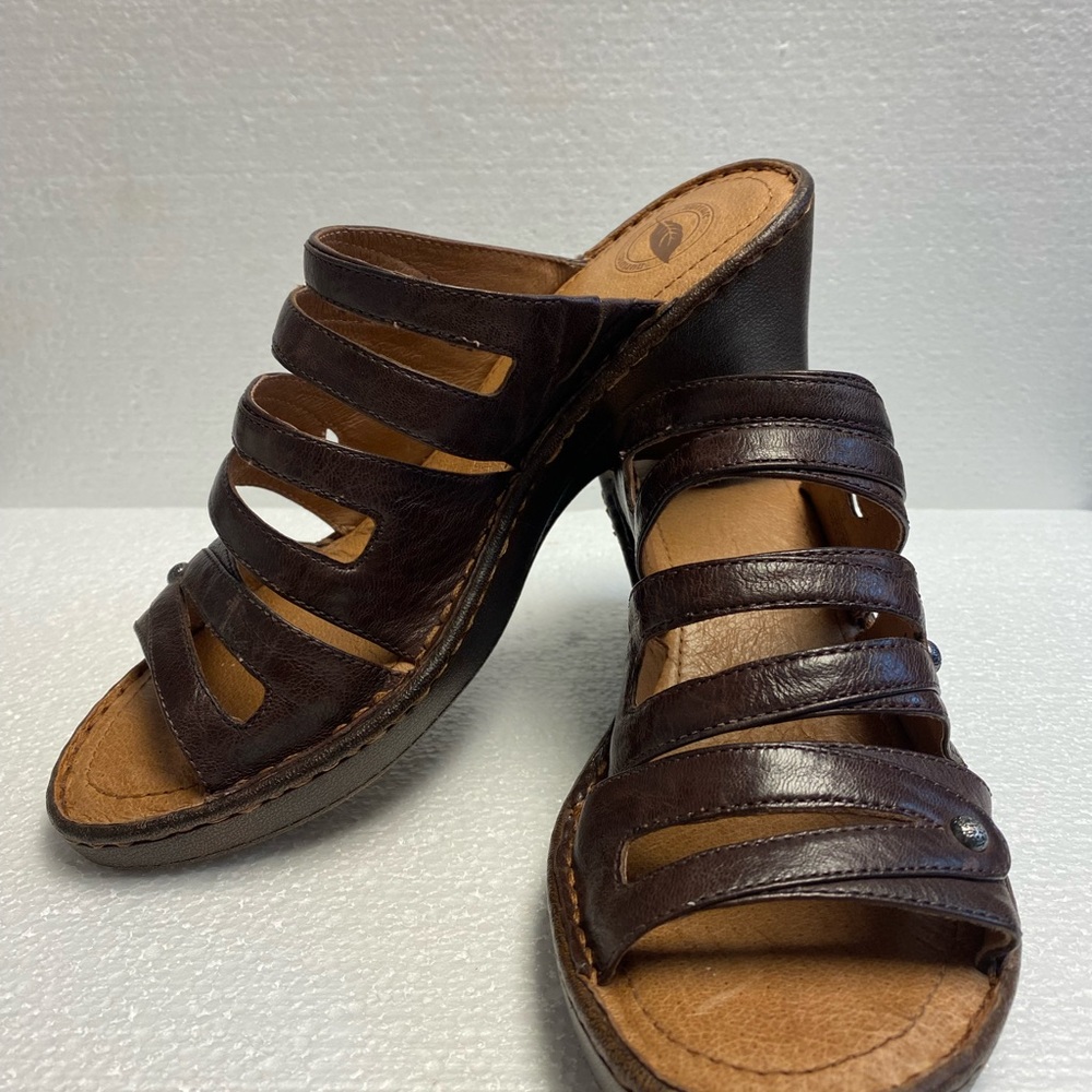 Nurture leather wedge sandals - Picture 2 of 11